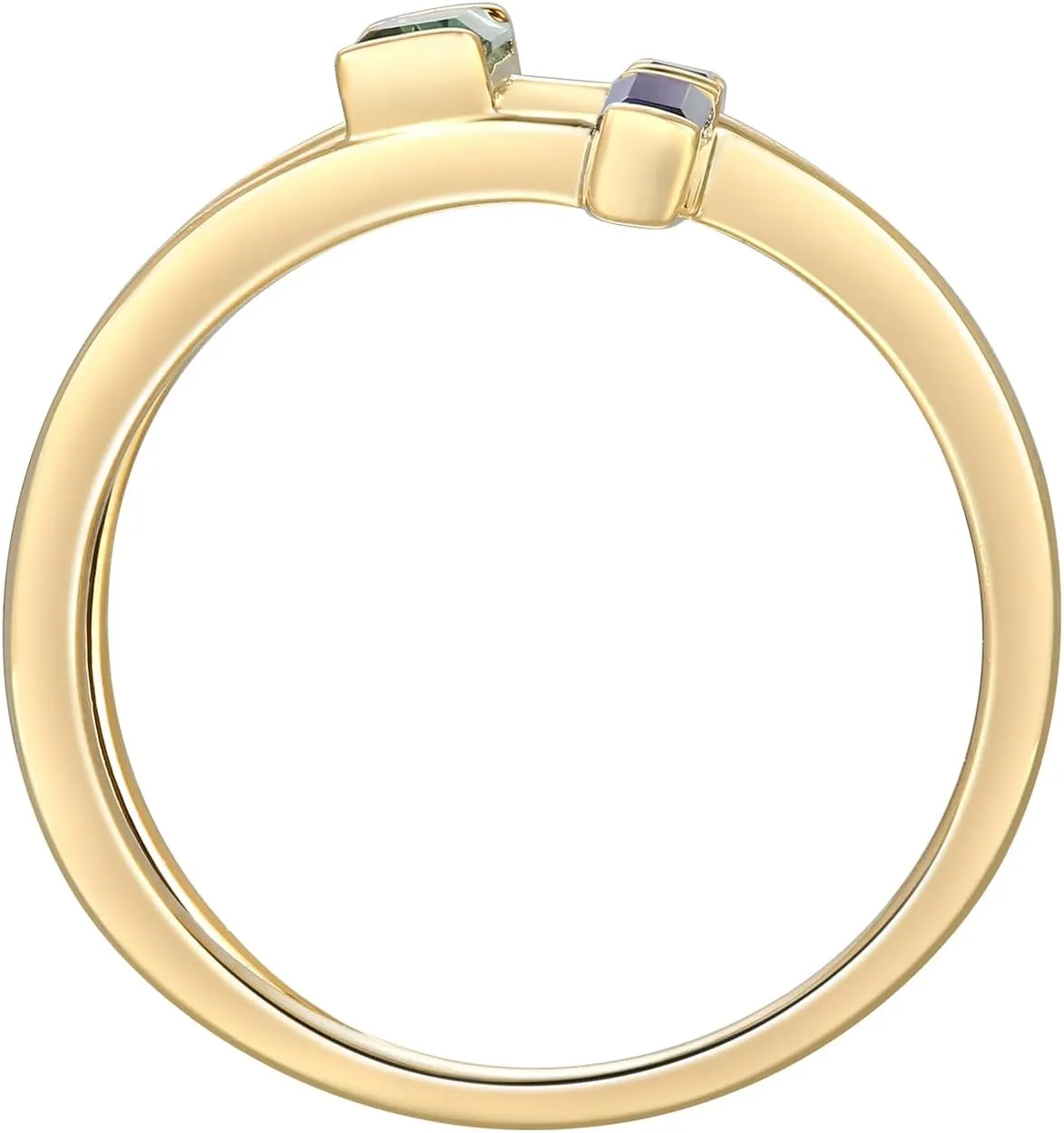 14K Yellow Gold over Sterling Silver Lab Created Sapphire Ring