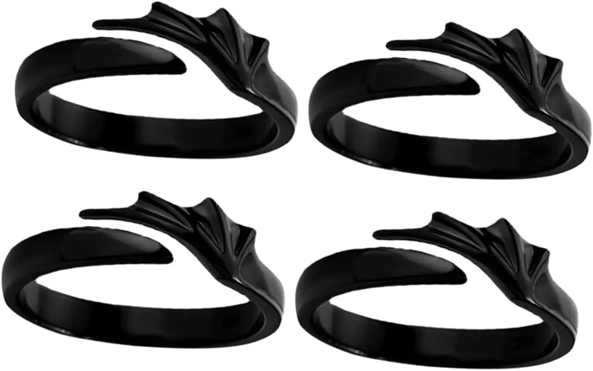 4Pcs Matching Promise Rings for Couples Open Rings for Women and Men Minimalist Style Present for Birthdays Weddings and Anniversaries