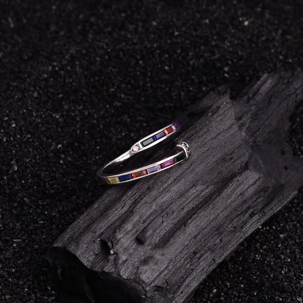 925 Silver Ring, Adjustable silver rings for women, open thumb rings finger rings, zirconia rings statement rings Adjustable Rings Stackable open rings Band for Women