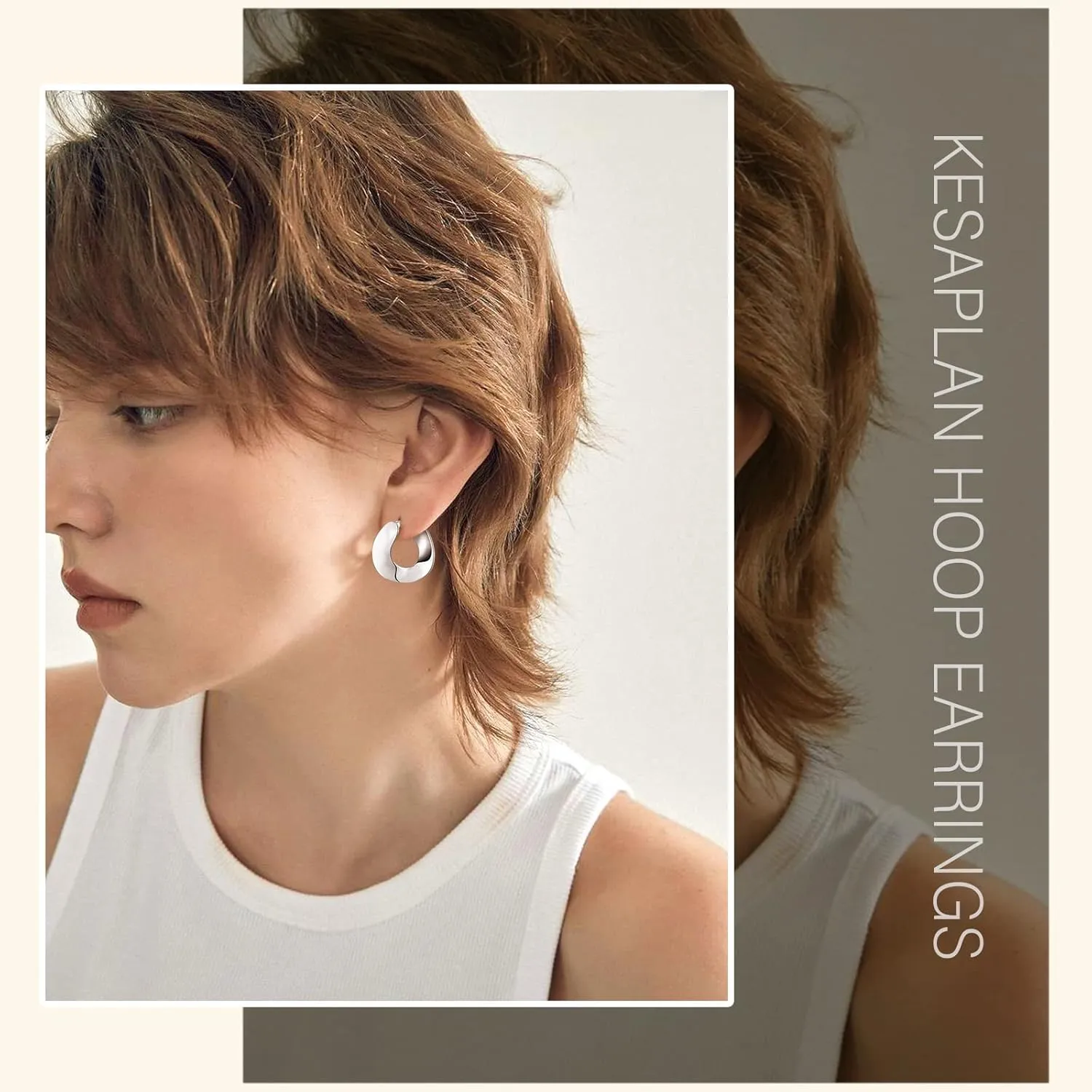 925 Sterling Silver Earrings Silver Hoop Earrings for Women Small Huggie Hoops, Lightweight Chunky Hoops, Hypoallergenic Nickel-Free Elegant Everyday Jewelry, Dainty Silver Earrings for Gifts