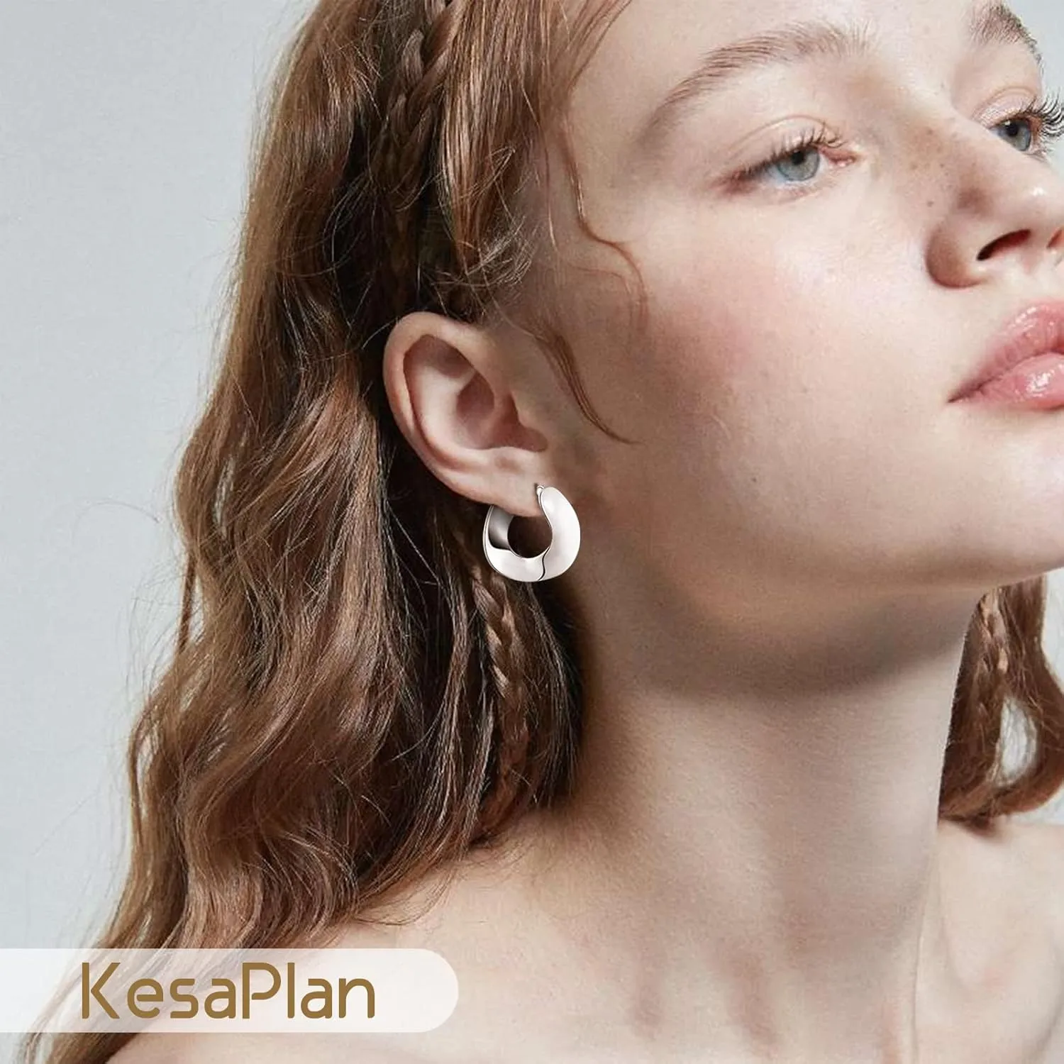 925 Sterling Silver Earrings Silver Hoop Earrings for Women Small Huggie Hoops, Lightweight Chunky Hoops, Hypoallergenic Nickel-Free Elegant Everyday Jewelry, Dainty Silver Earrings for Gifts