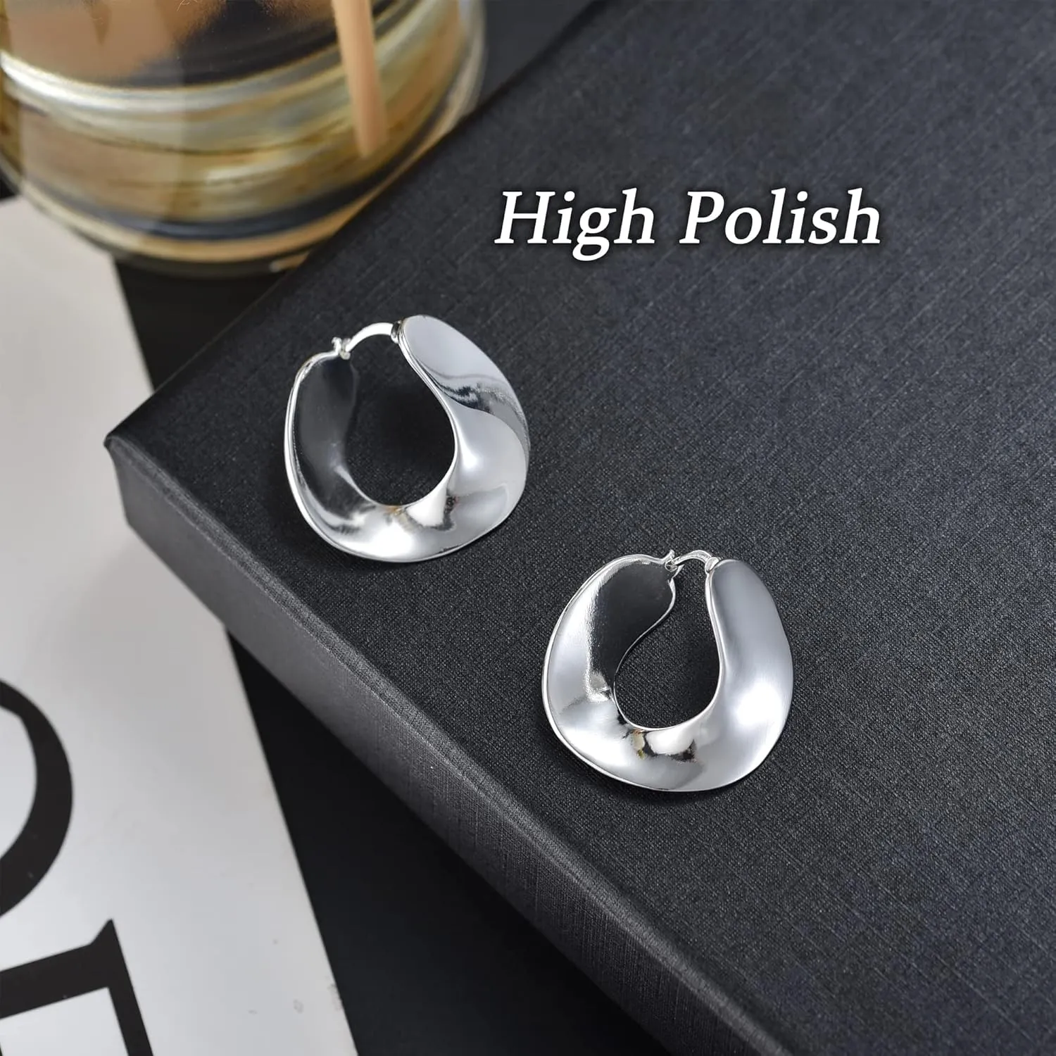 925 Sterling Silver Earrings Silver Hoop Earrings for Women Small Huggie Hoops, Lightweight Chunky Hoops, Hypoallergenic Nickel-Free Elegant Everyday Jewelry, Dainty Silver Earrings for Gifts