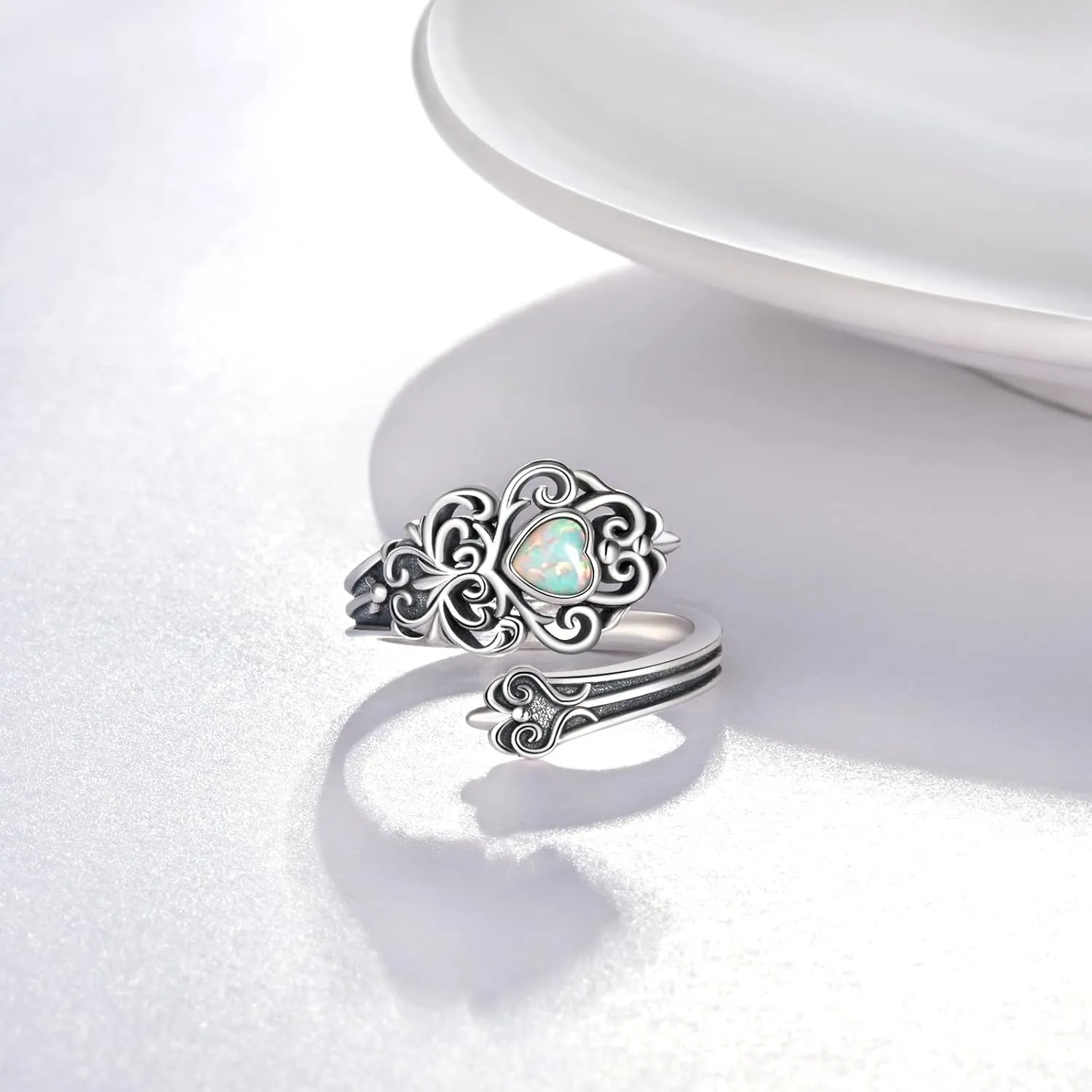 925 Sterling Silver Inspirational Jewelry Rings Adjustable Ring Personality Encouragement Gift for Teens Women