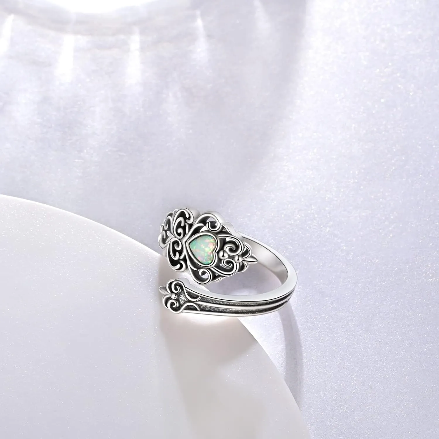 925 Sterling Silver Inspirational Jewelry Rings Adjustable Ring Personality Encouragement Gift for Teens Women