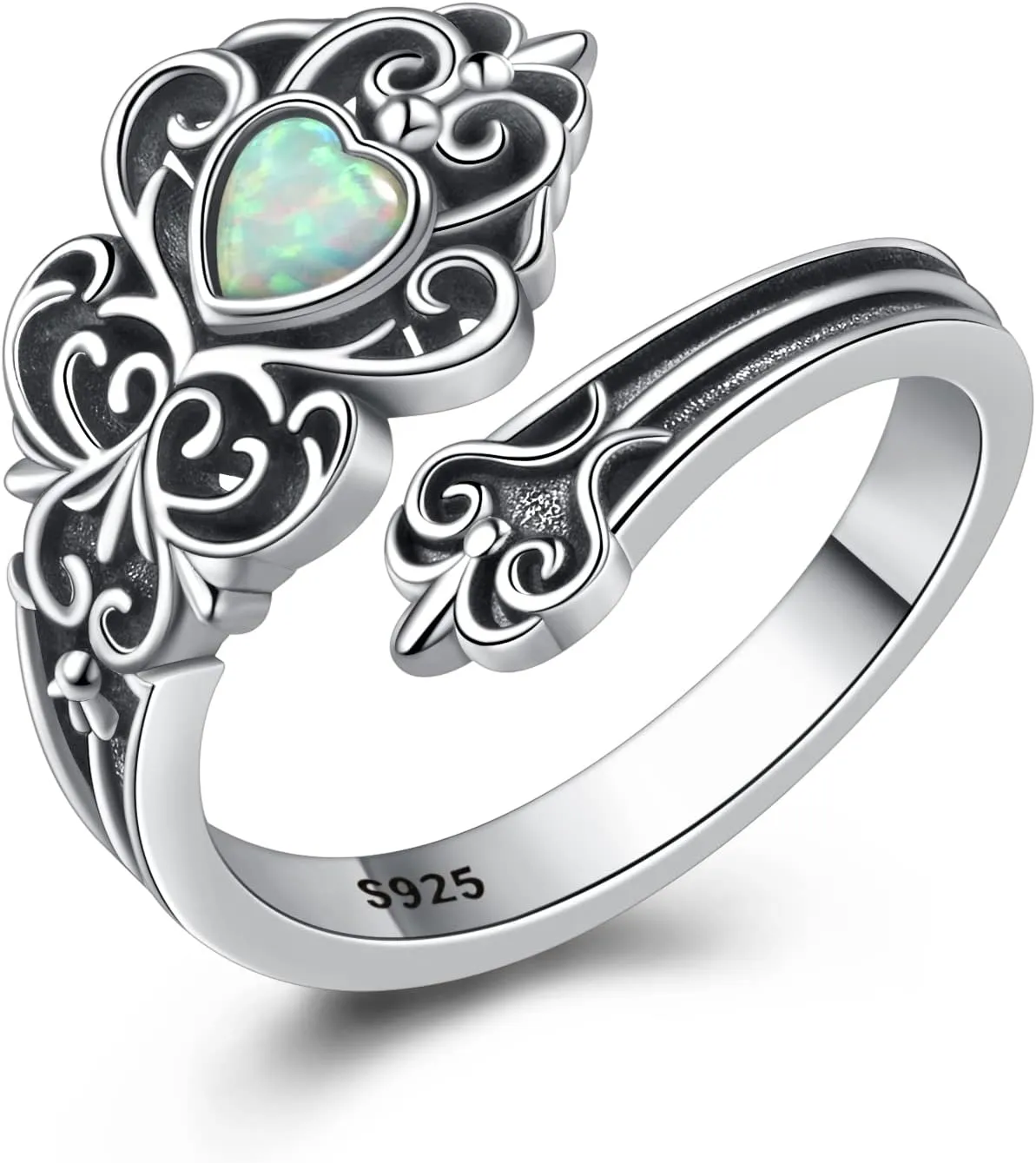 925 Sterling Silver Inspirational Jewelry Rings Adjustable Ring Personality Encouragement Gift for Teens Women