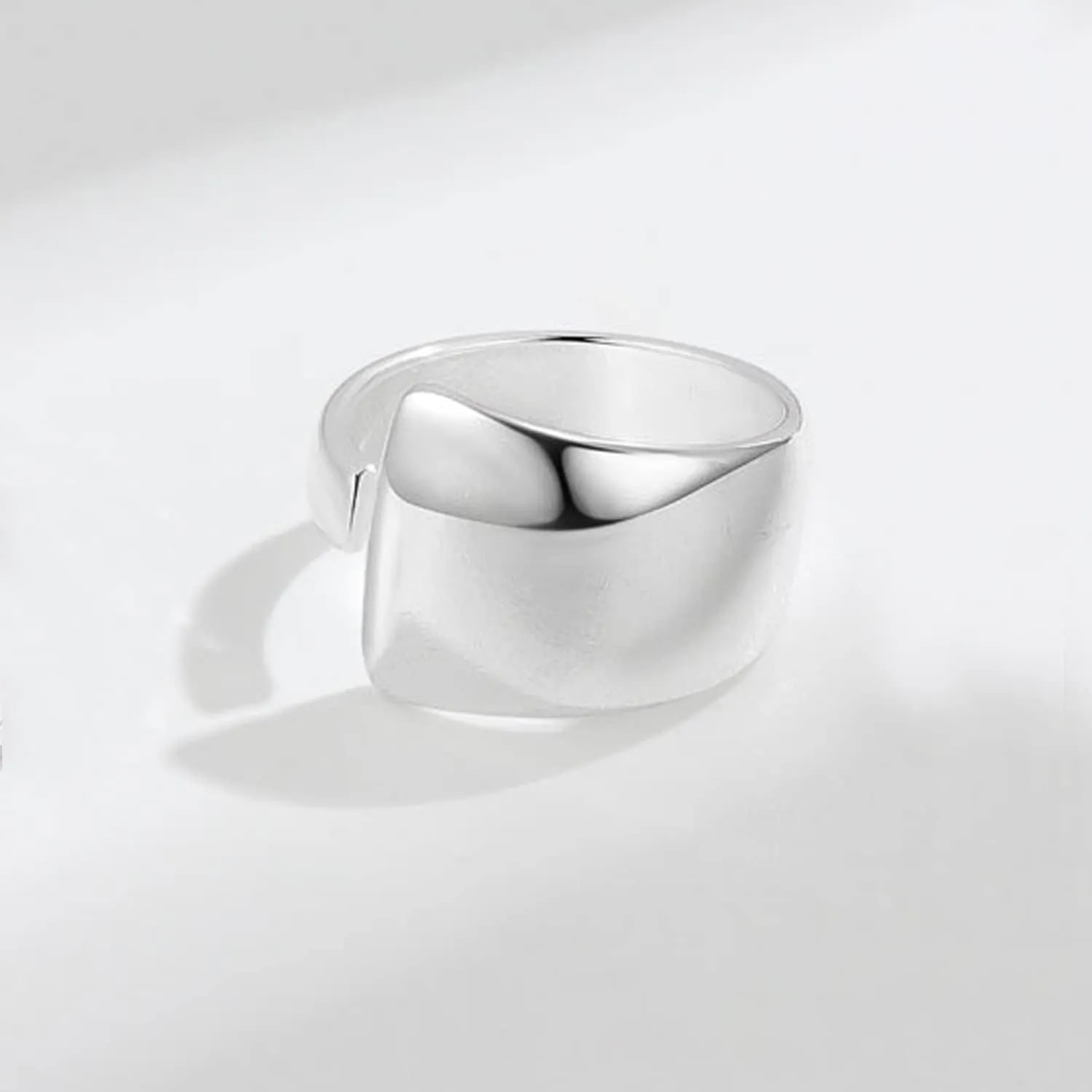 925 Sterling Silver Rings Handmade Rings Adjustable Open Teardrop Rings Waterdrop Ring for Women