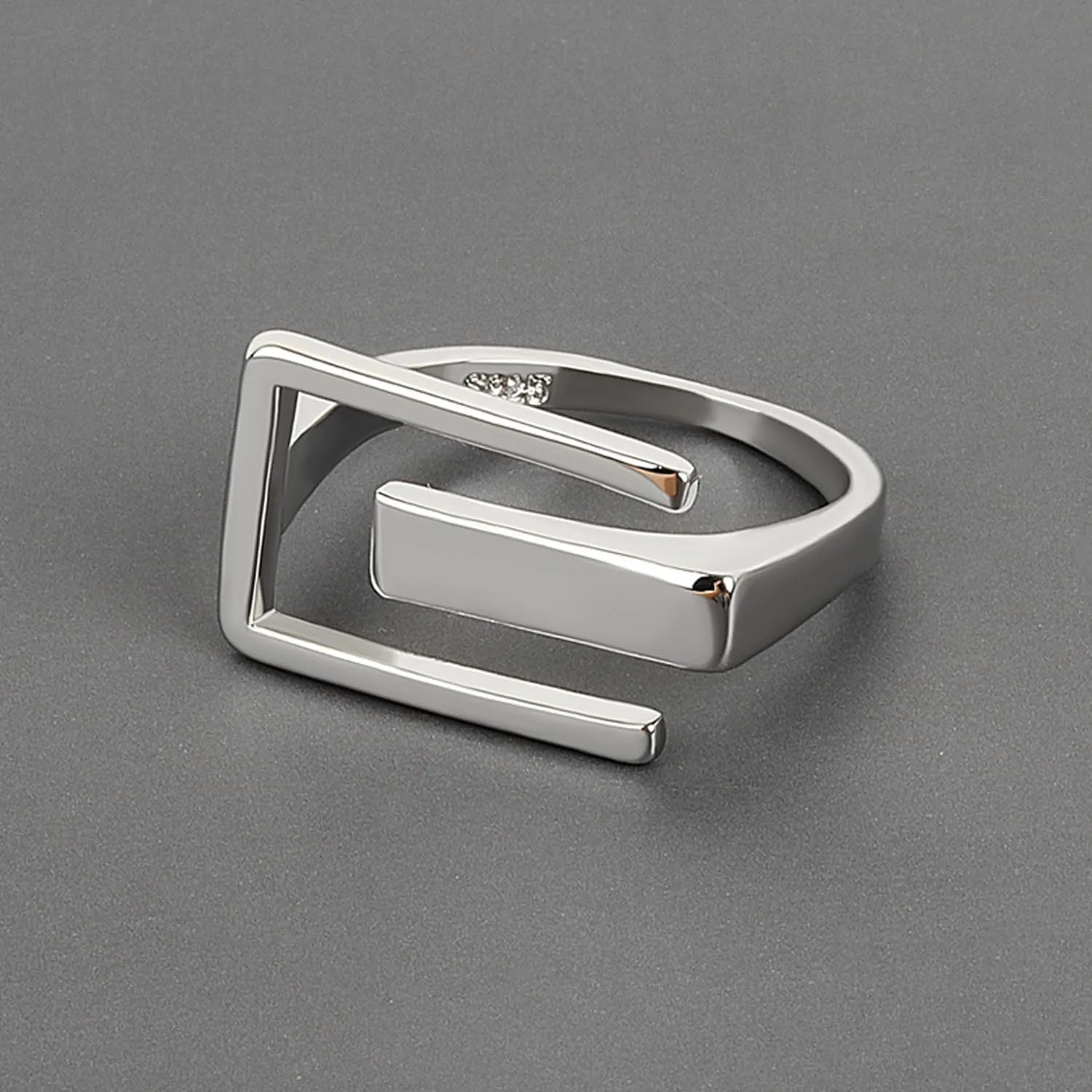 925 Sterling Silver Rings Handmade Rings Adjustable Open Teardrop Rings Waterdrop Ring for Women