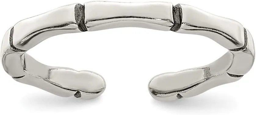 925 Sterling Silver Solid Toe Ring Adjustable