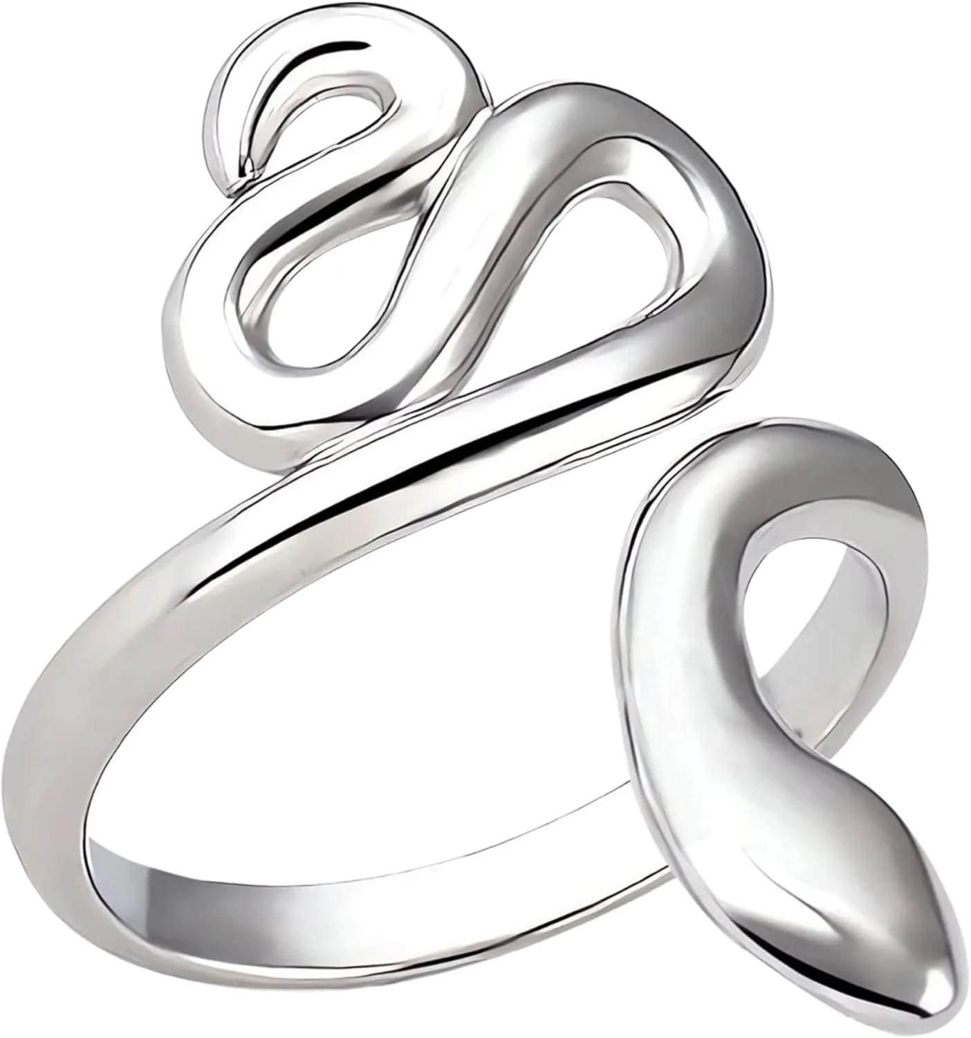 Adjustable Snake Shaped Stackable Ring Opening Finger Rings Statement for Women Men Knuckle Rings Retro Halloween Jewelry Costume Adjustable Accessories Vintage