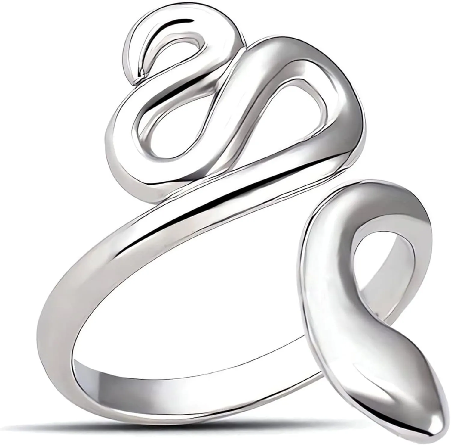 Adjustable Snake Shaped Stackable Ring Opening Finger Rings Statement for Women Men Knuckle Rings Retro Halloween Jewelry Costume Adjustable Accessories Vintage