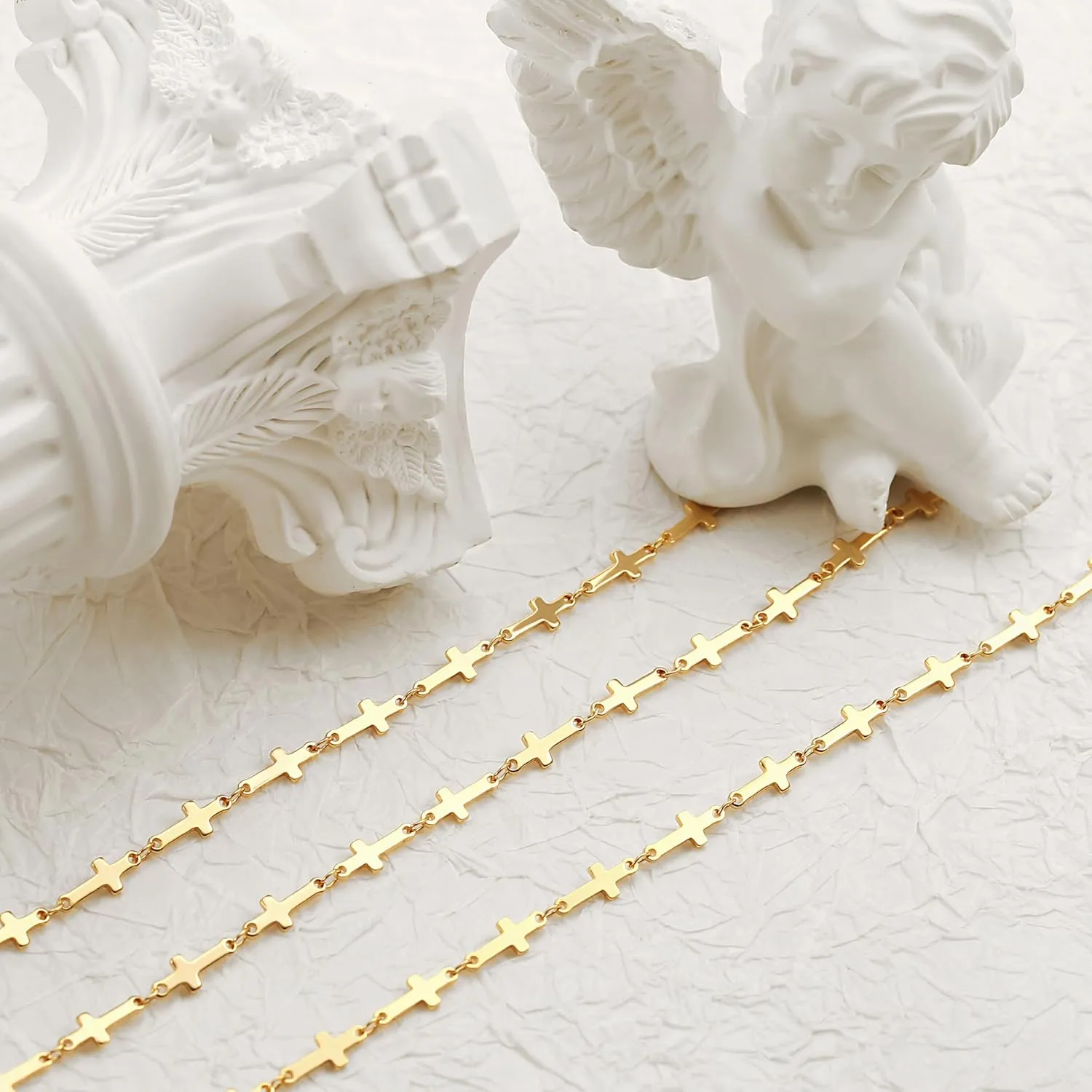 Aobei Pearl 18K Gold Paperclip Chain Choker Satellite Chain Biwa Pearl Pendant Necklace Dainty Jewelry for Women