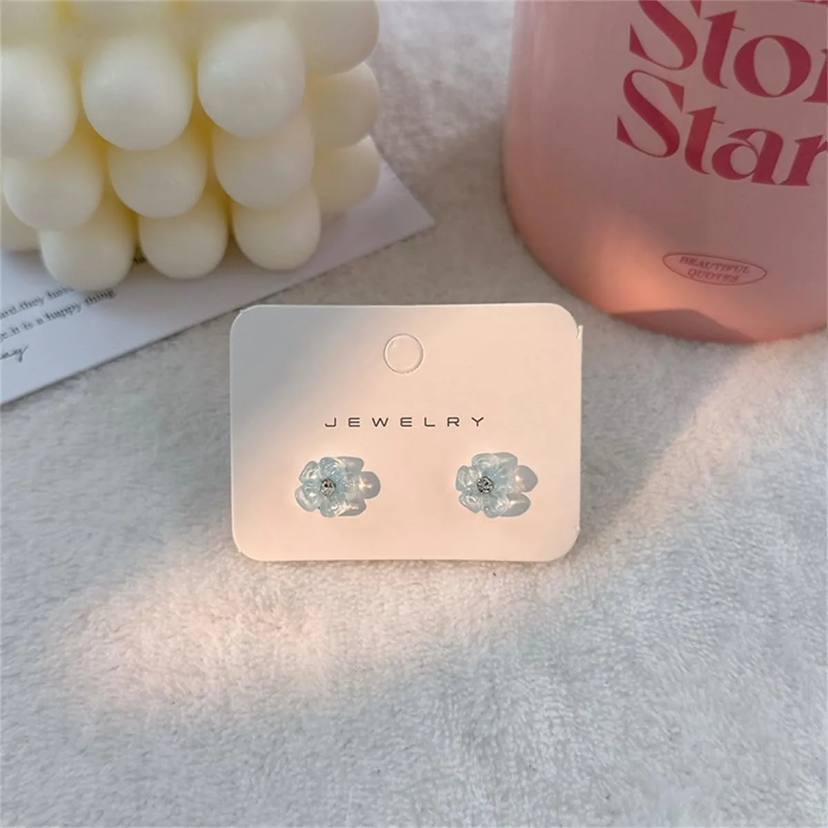 ASHMITA 7 Pairs Acrylic Flower Stud Eearrings Set Colorful Cute Resin Butterfly Earrings Set Bohemian Earrings for Women Girls Fashion Jewelry Gift