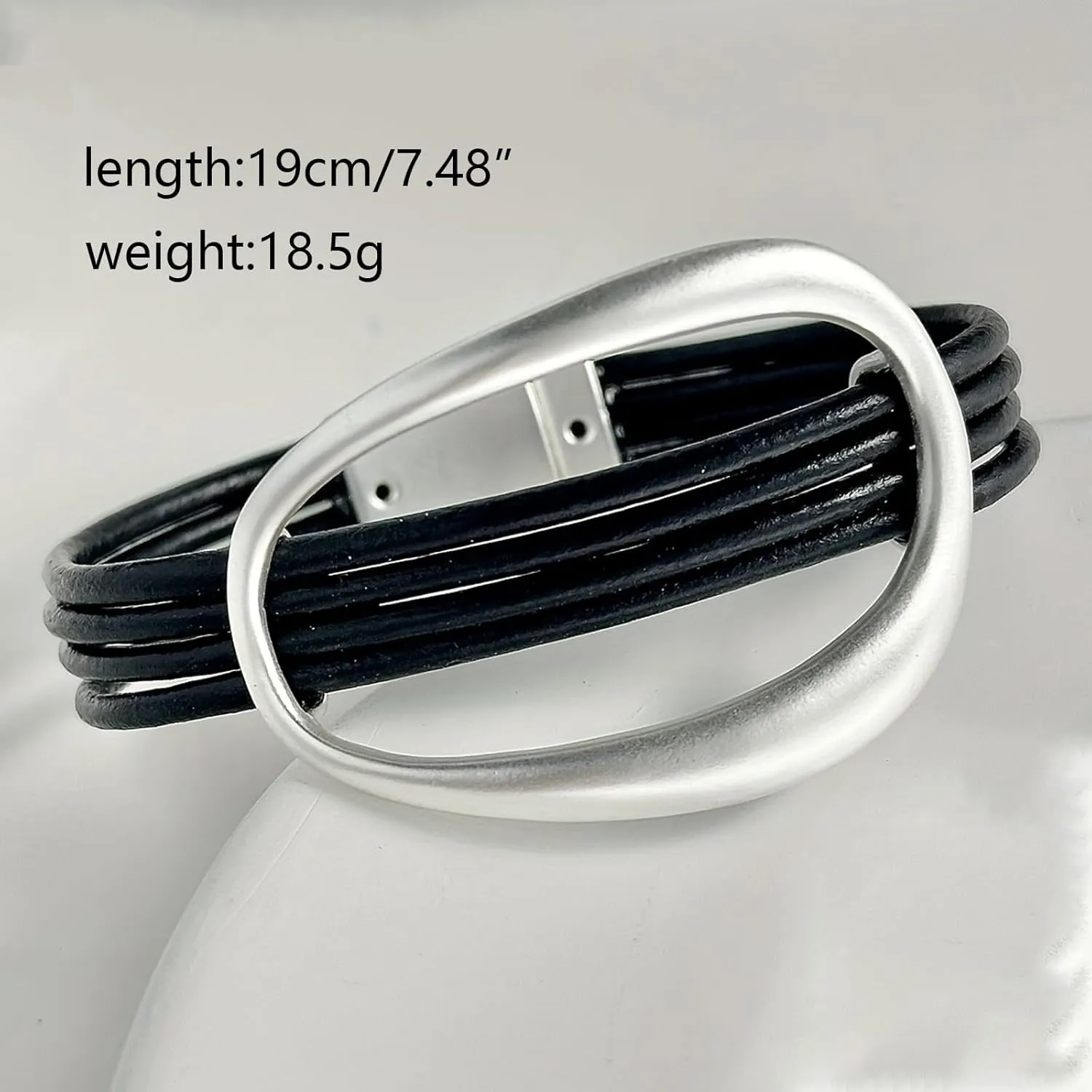 Bracelets for Women Leather Bracelet Multi-Layer Rope Wrap Bangle 14k Gold Plated Cirle Hollow Tube Boho Cuff Bangle Bracelets for Women Gift
