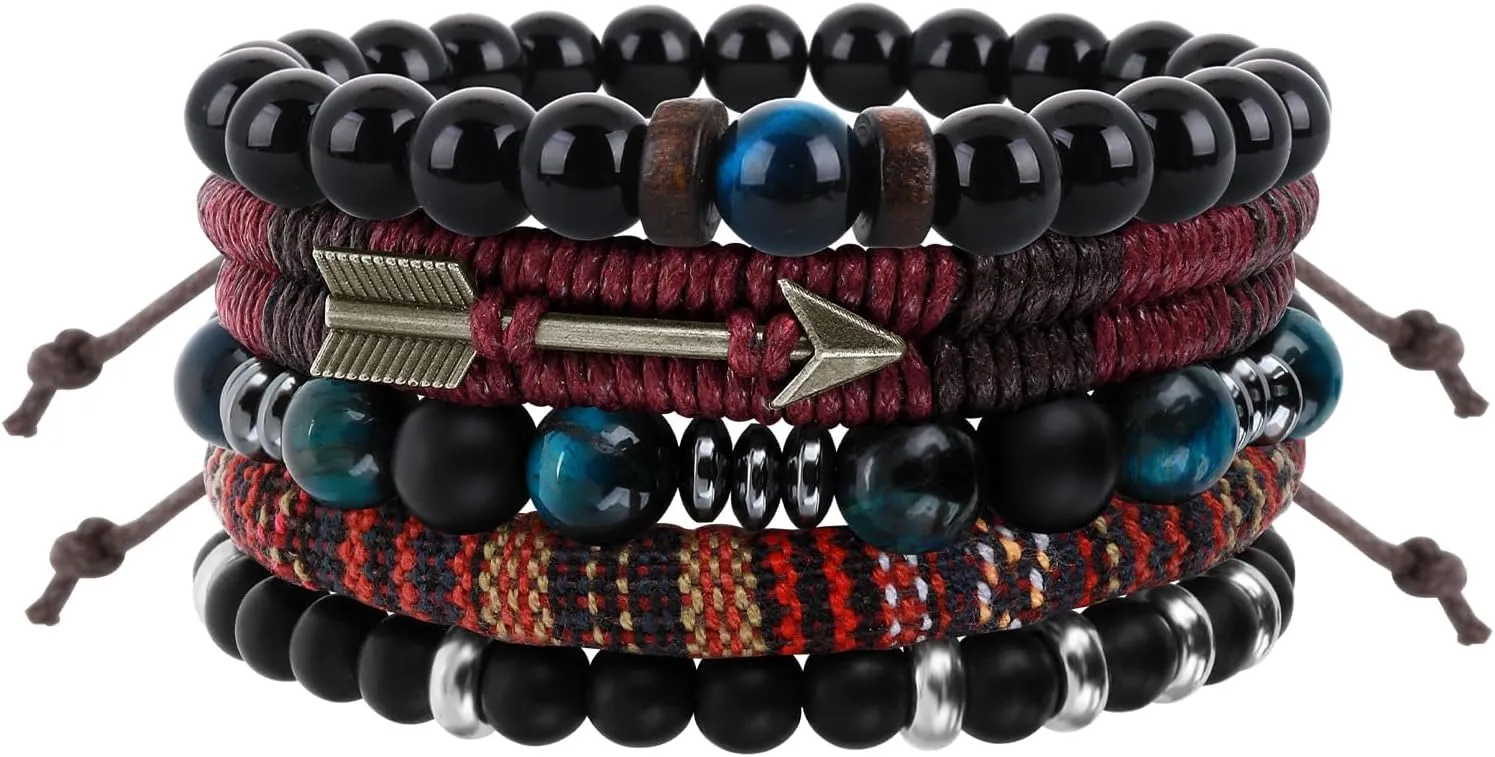 Braided Leather Bracelets for Men Women Mens Leather Bracelet with Stainless Steel Clasp Braided Leather Bracelet Mens Bracelets Leather Bracelet Jewelry Gifts