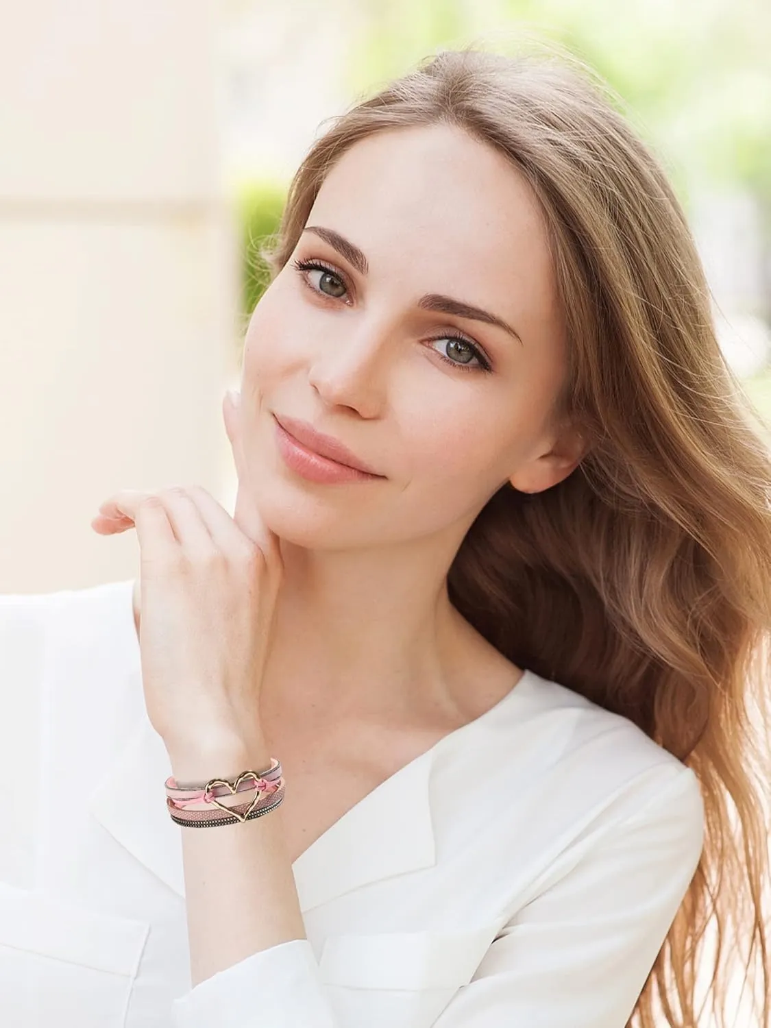 choice of all Leather Bracelets for Women Wrap Bracelets for Women Charm Bracelets Heart Wrap Bracelet Trendy Jewelry Gifts