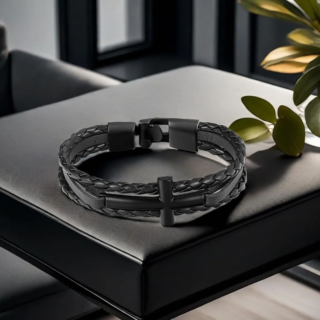 Cross Bracelet for Men Bracelets Stainless Steel
