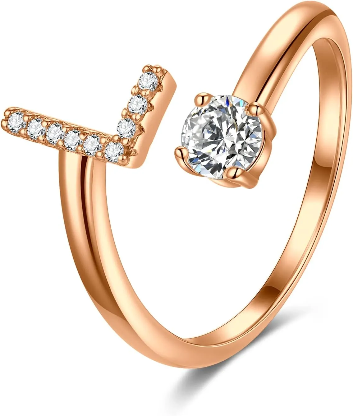 D.Bella Adjustable Toe Rings for Women Summer Beach Rose Gold Silver Hypoallergenic Open Toe Ring Set Finger Foot Jewelry