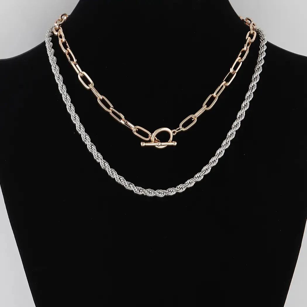 Double Layered Rope Chain Necklace