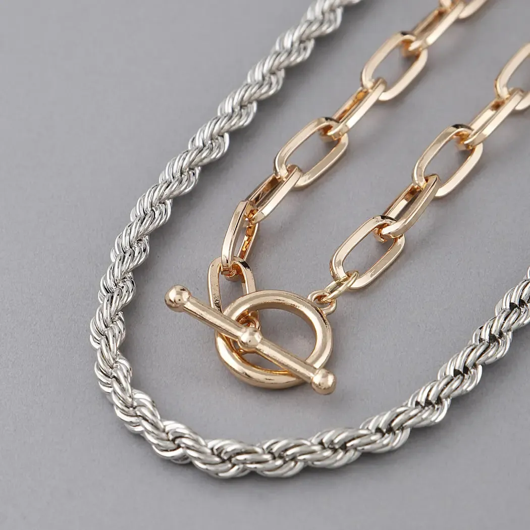 Double Layered Rope Chain Necklace