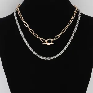 Double Layered Rope Chain Necklace