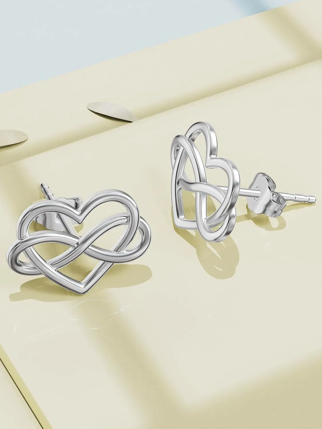 Earship Celtic Knot/Tree of Life/Heart Stud Earrings 925 Sterling Silver Small Celtic Stud Earrings for Women Irish Gifts Mother's Day Birthday Gifts for Women Wife Mom Grandma