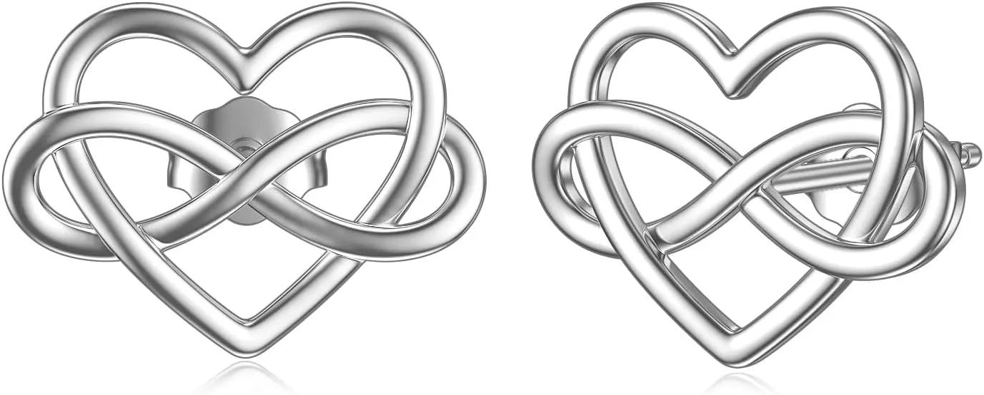 Earship Celtic Knot/Tree of Life/Heart Stud Earrings 925 Sterling Silver Small Celtic Stud Earrings for Women Irish Gifts Mother's Day Birthday Gifts for Women Wife Mom Grandma