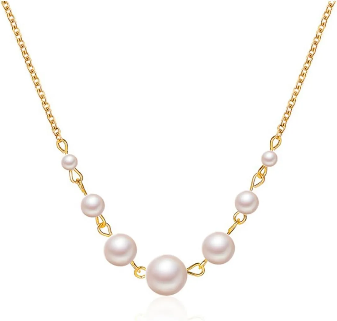 FUTIMELY Pearl Choker Necklaces for Women Girls,Handmade Freshwater Pearl Necklace Dainty Trendy Simple Wedding Prom Bridal Pearls Jewelry