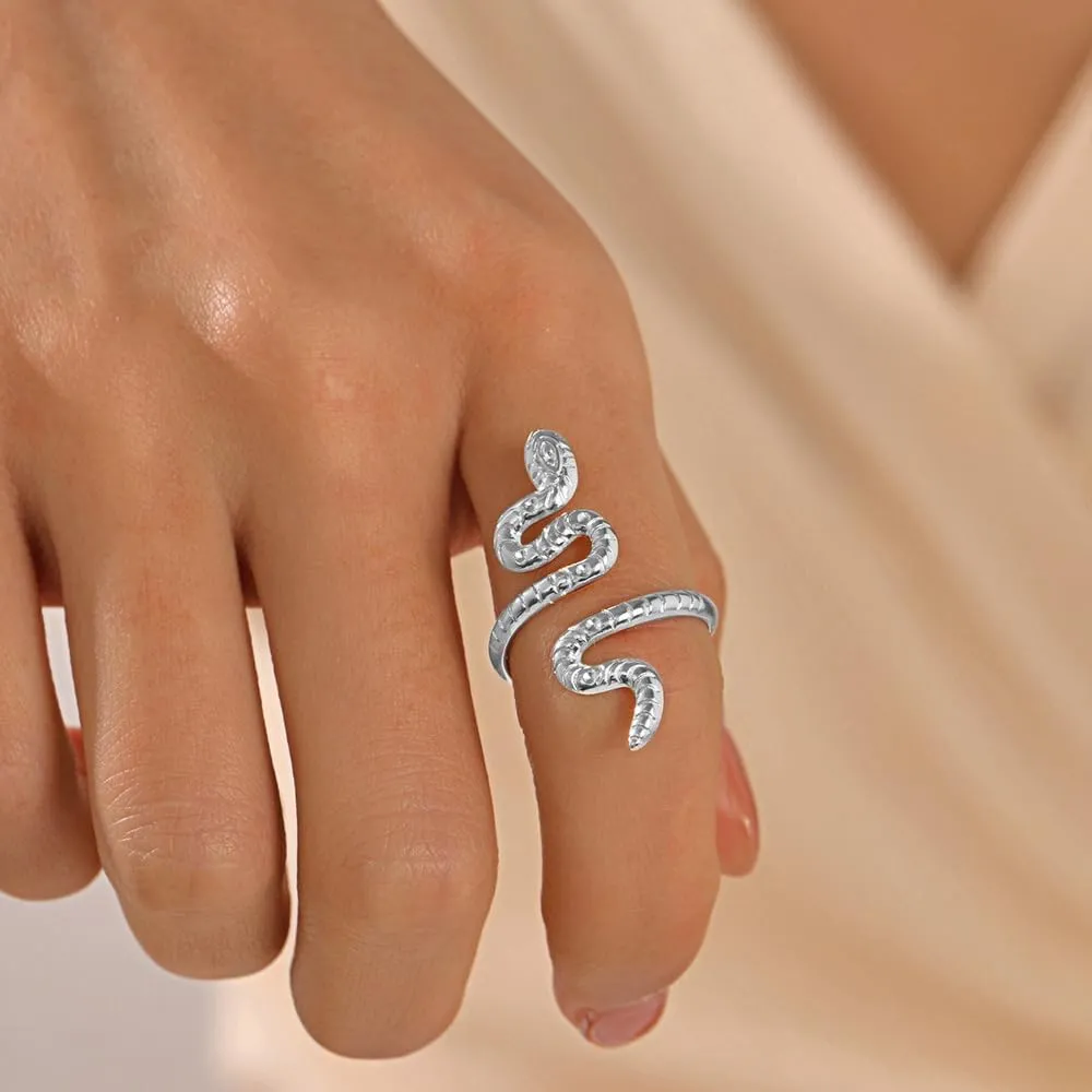 Gold Rings That Don't Tarnish Adjustable 18K Gold Statement Rings for Women Heart Infinity Leaf Flower Snake Ring Silver Rings Dainty Stackable Rings Chunky Rings