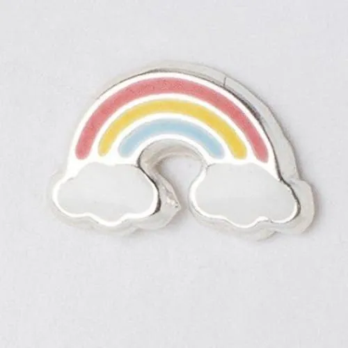 Happy Days Rainbow Silver Earrings On Designer Card by Crumble and Core