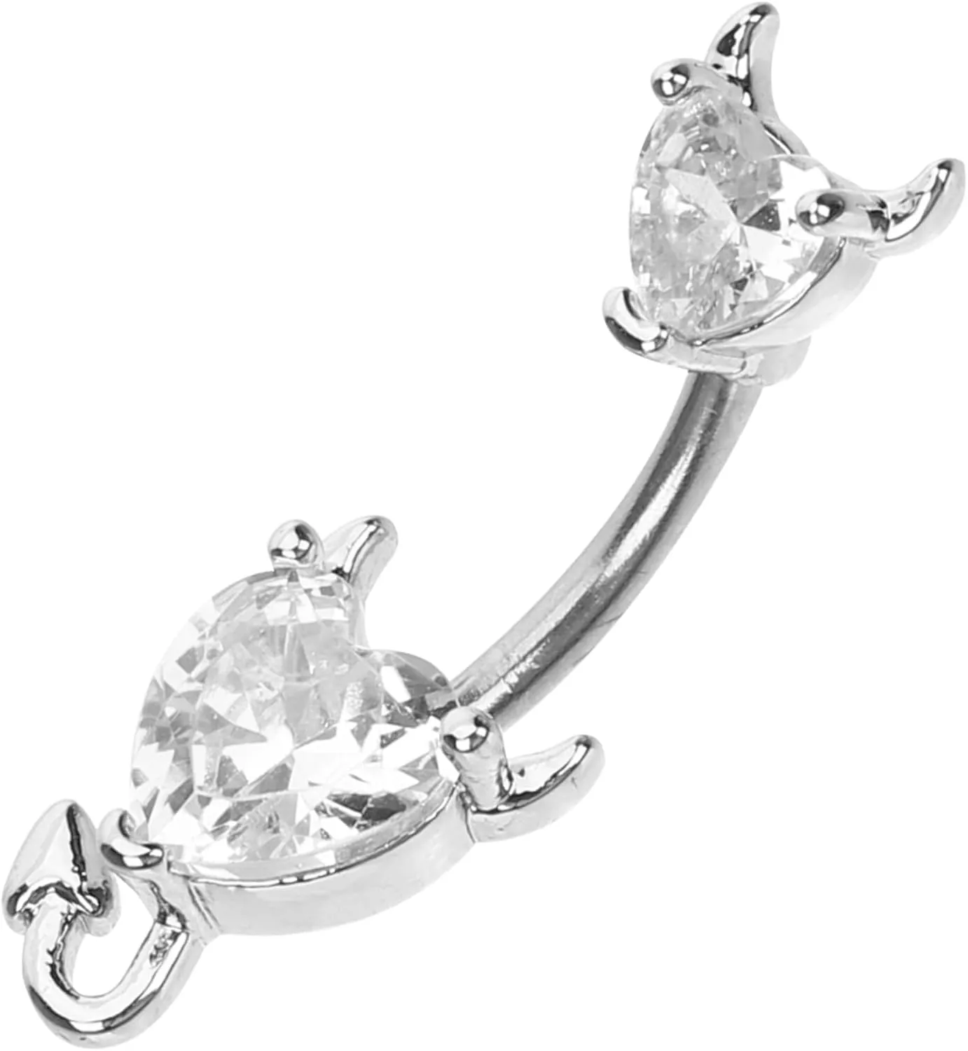Homoyoyo Belly Button Jewelry Stainless Steel Belly Ring Dangle Navel Ring for Women Fashion Body Decor