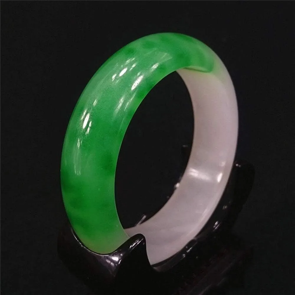 Jade Bracelet for Women, Natural Jade, Green, 62mm