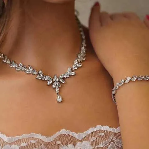 Korean Minimalist Wedding Jewelry Sets-طقم مجوهرات