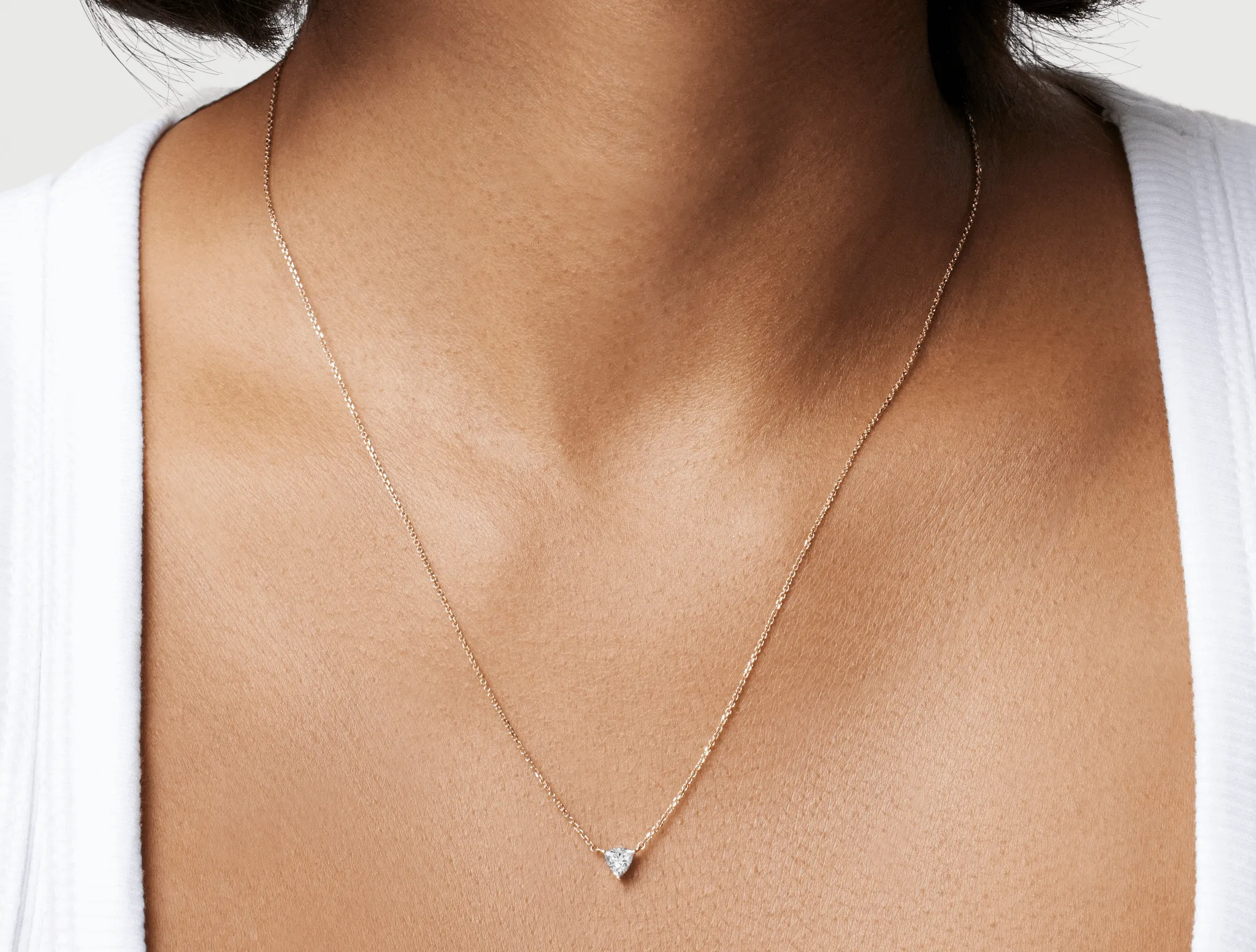 Lab-Grown Diamond ct. Mini Trillion Pendant | White