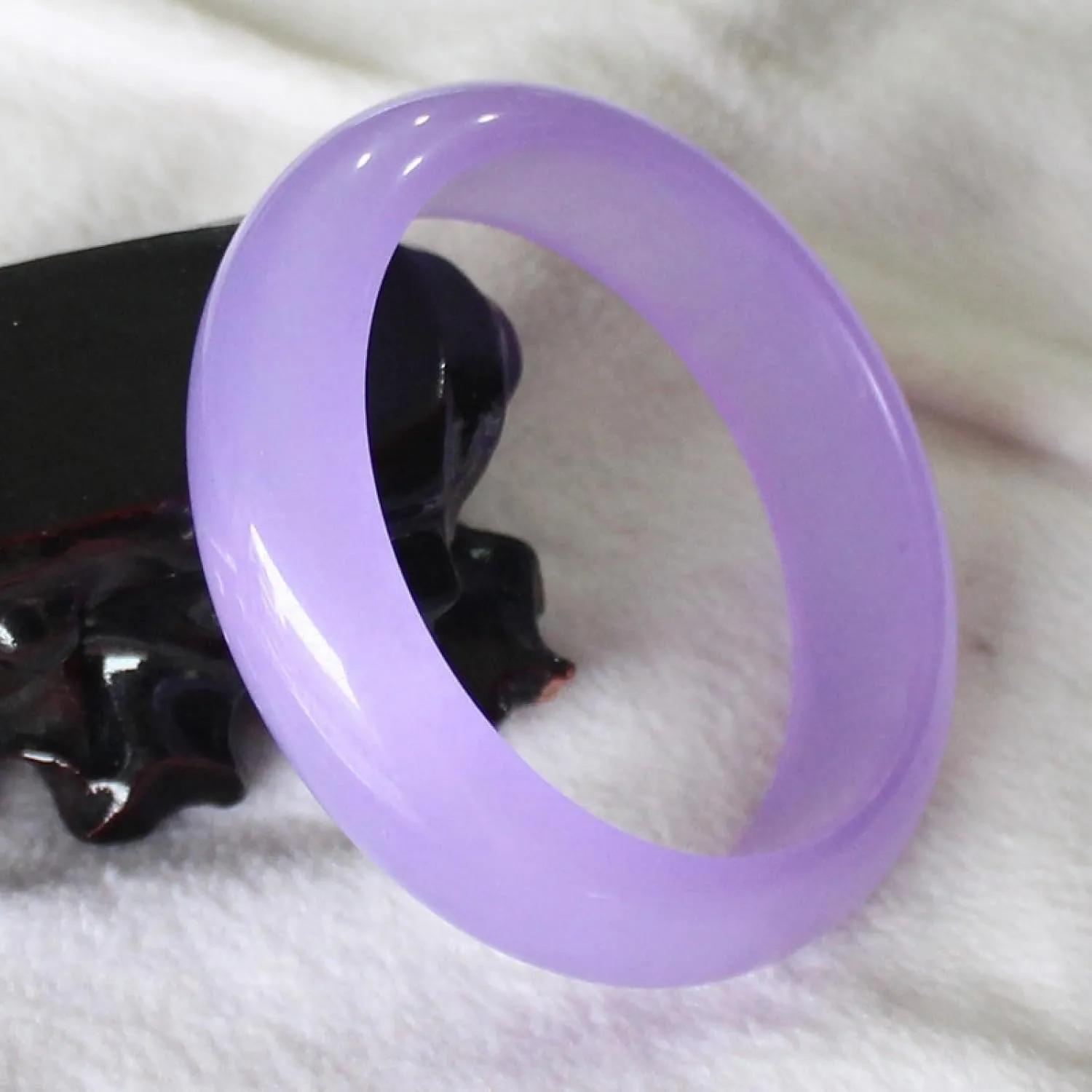 Lavender Jade Bangle Bracelet for Women, Natural Purple Gemstone Jewelry, Good Luck Gift for Wife