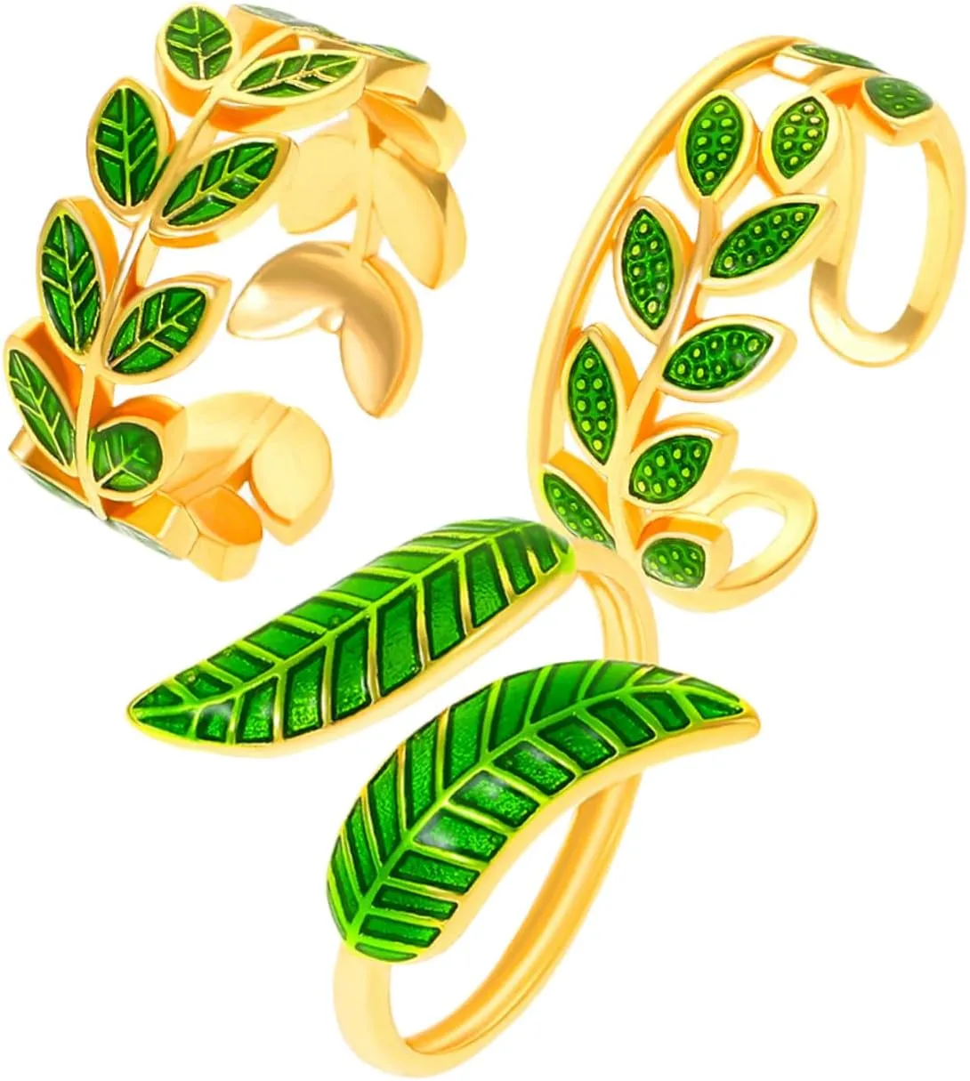 Leaf Open Ring for Small Fingers Fashion Jewelry for Women