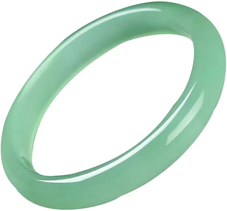 Natural Bracelet Female Chalcedony Bracelet Ice Seed Sun Green Agate Bracelet Thin Strip 58-62MM Fengshui Fashion Jade Bangle bracelet For Women Genuine