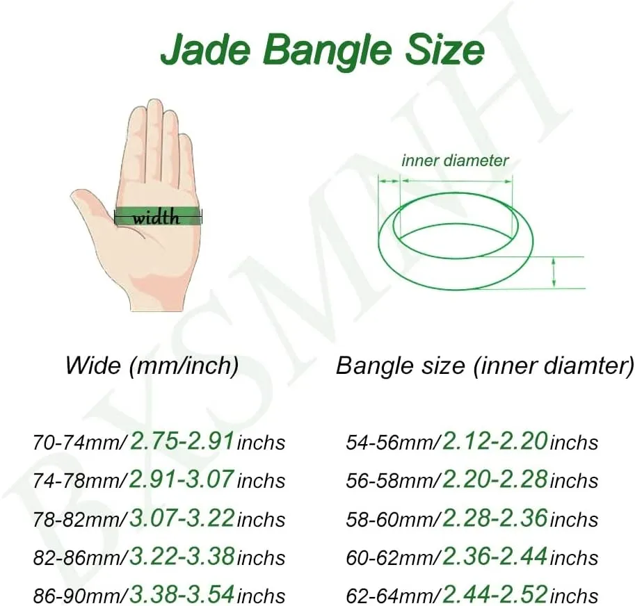 Natural Burmese Jade Bangle Bracelet Genuine Green Jadeite for Women Jewellery Box Gift with Certificate (Color : 58mm)