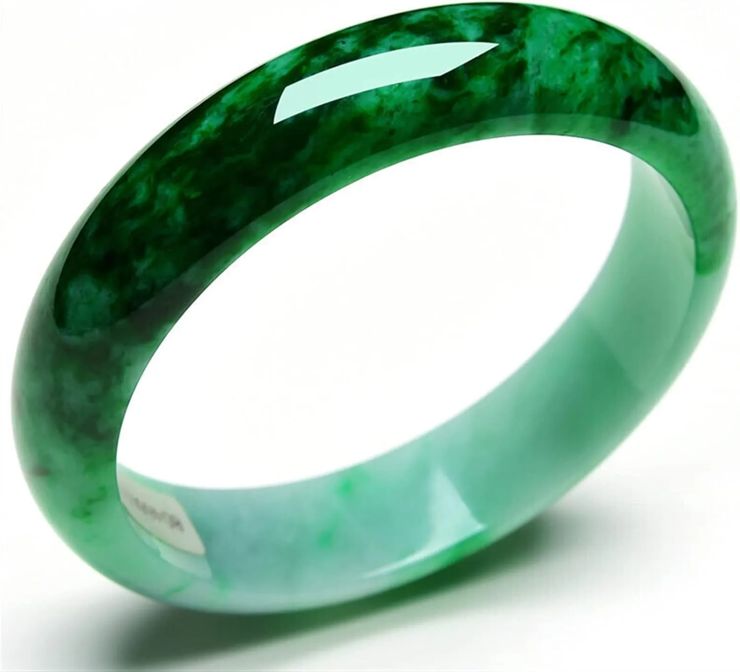 Natural Burmese Jade Bangle Bracelet Genuine Green Jadeite for Women Jewellery Box Gift with Certificate (Color : 58mm)