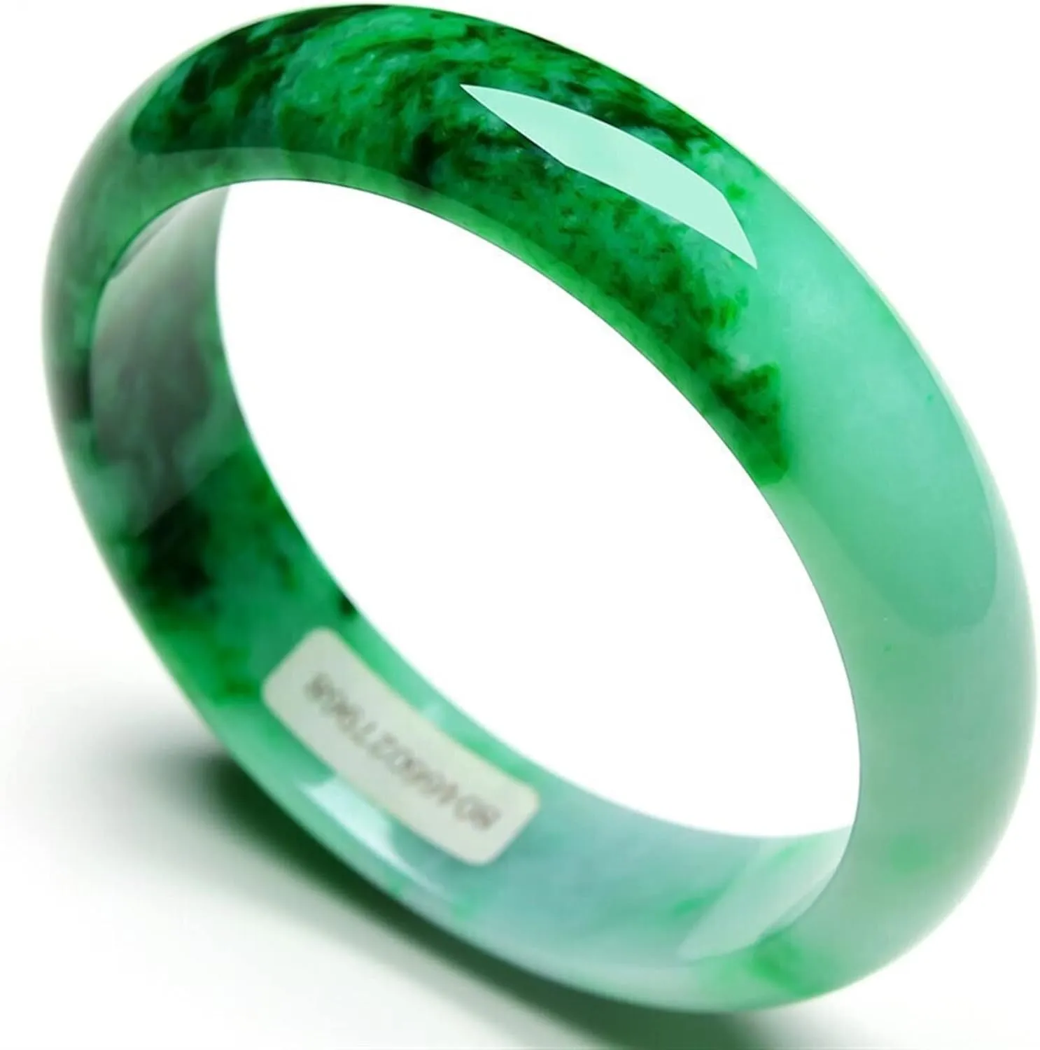 Natural Burmese Jade Bangle Bracelet Genuine Green Jadeite for Women Jewellery Box Gift with Certificate (Color : 58mm)