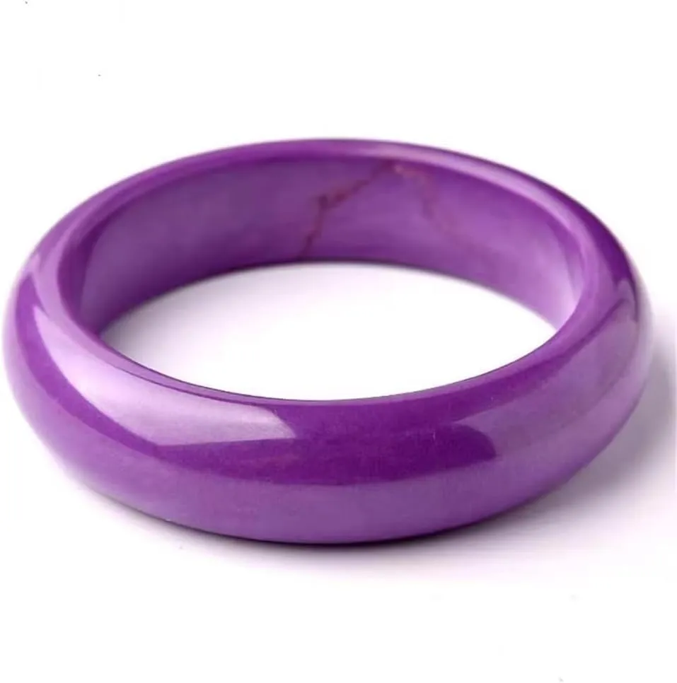 Natural Crystal Purple Mica Bracelet Taro Purple Bracelet 58-62mm Fengshui Fashion Jade Bangle bracelet For Women Genuine