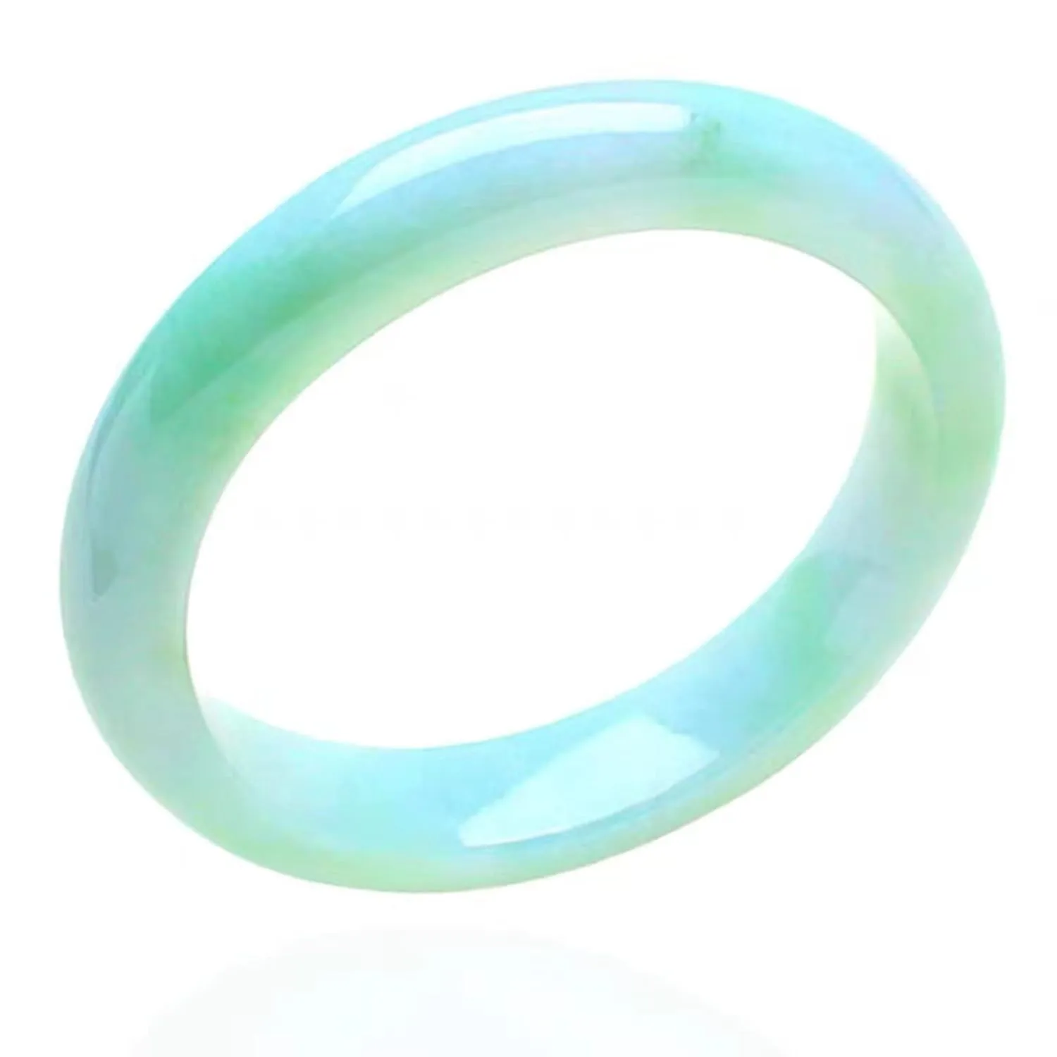 Natural Grade A Light Green Jadeite Jade Bangle Bracelet For Women, Genuine Jade Bracelet Smooth Texture, 54-62mm