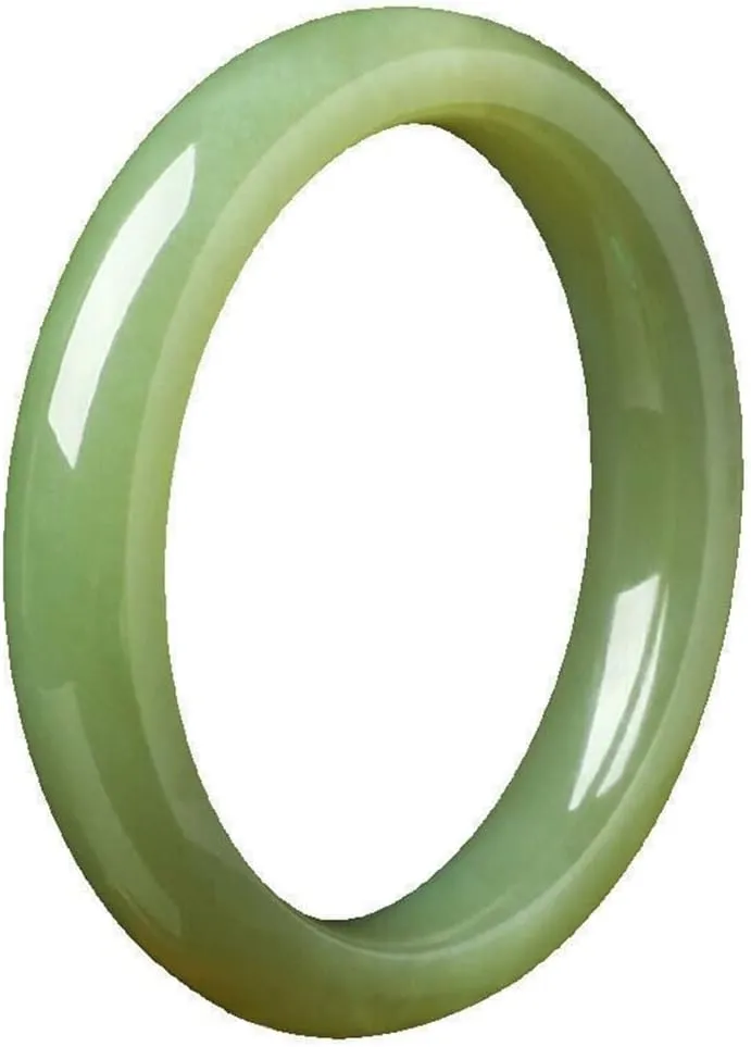 Natural Hetian Jade Lake Green Bangle 58-62mm Fengshui Jade bracelet For Women Genuine