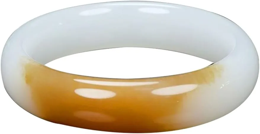Natural Hetian Sugar White Jade Bangle 58-62mm Fengshui Jade bracelet For Women Genuine