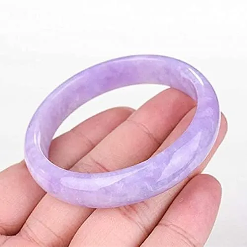Natural Jade Bangle Fengshui Purple Jade Bracelet, Chinese Elegant Ladies Purple Agate Jade Bracelet, Wedding/Anniversary/Celebration, with Jewelry Box, 56-62mm,56mm,60mm