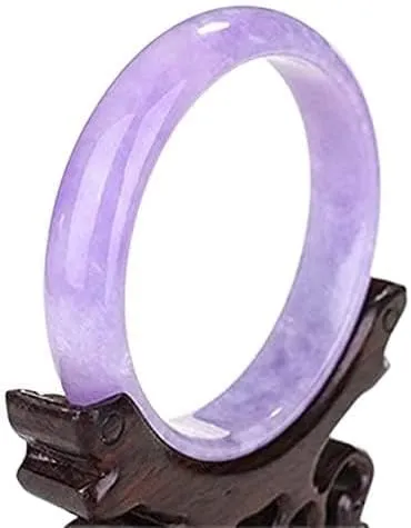 Natural Jade Bangle Fengshui Purple Jade Bracelet, Chinese Elegant Ladies Purple Agate Jade Bracelet, Wedding/Anniversary/Celebration, with Jewelry Box, 56-62mm,56mm,60mm