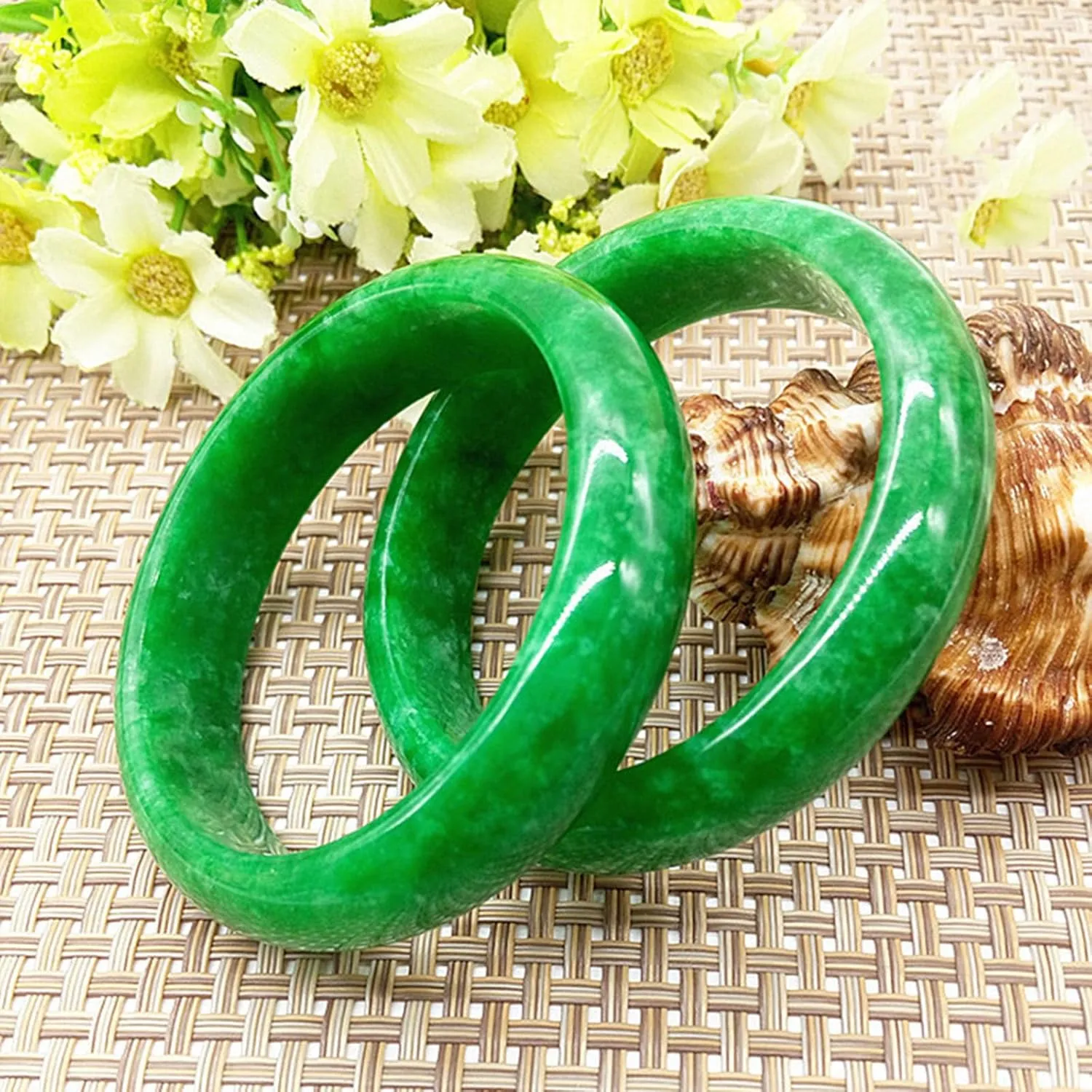 Natural Jade Bracelet, Genuine Full Green Jade Bracelet, Master Work, National Inspection Certificate, A Grade Variety
