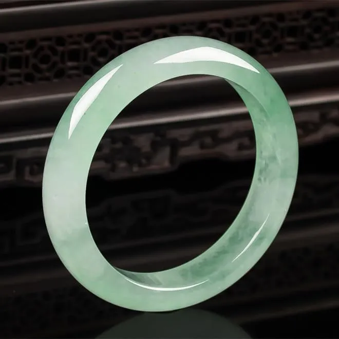 Natural Jade Bracelet Nephrite Jade Bangle Round Feng Shui Gemstone Dainty Jewelry Hetian Jade Bangle Bracelet for Women Mom Daughter