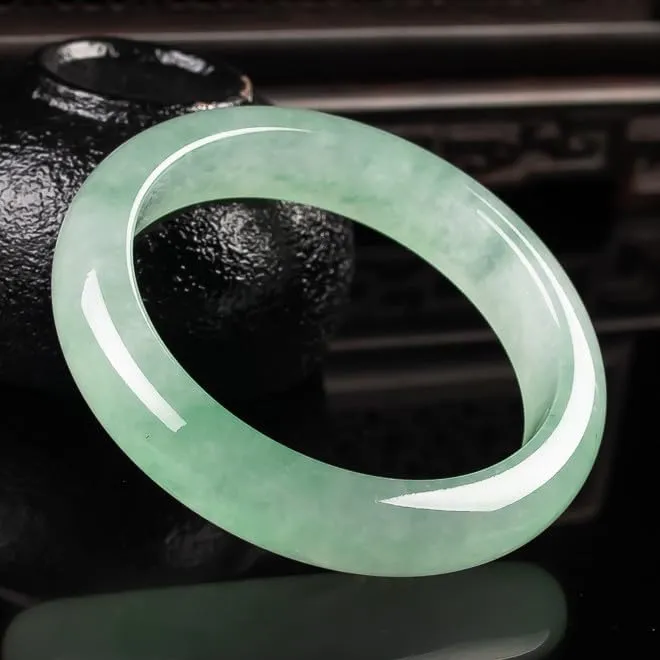 Natural Jade Bracelet Nephrite Jade Bangle Round Feng Shui Gemstone Dainty Jewelry Hetian Jade Bangle Bracelet for Women Mom Daughter