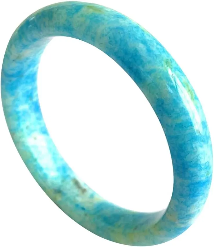 Natural Lantian Jade Blue Bangle 58-62mm Fengshui Fashion Jade bracelet For Women Genuine