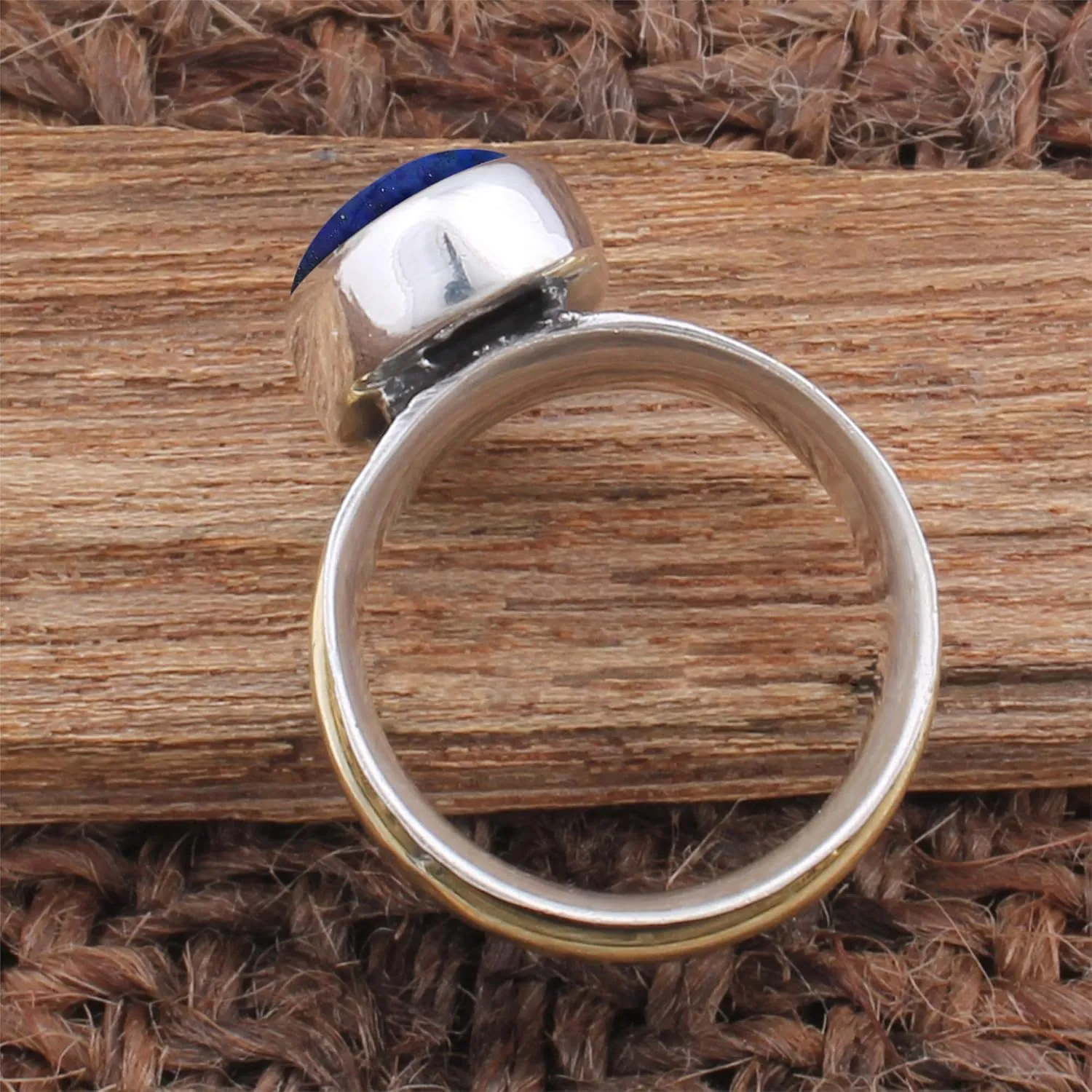 Natural Lapis Lazuli Ring 925 Silver Rings Band Ring Handmade Silver Ring Statement Ring Band Silver Ring Women Ring Gift For Her (8.5)
